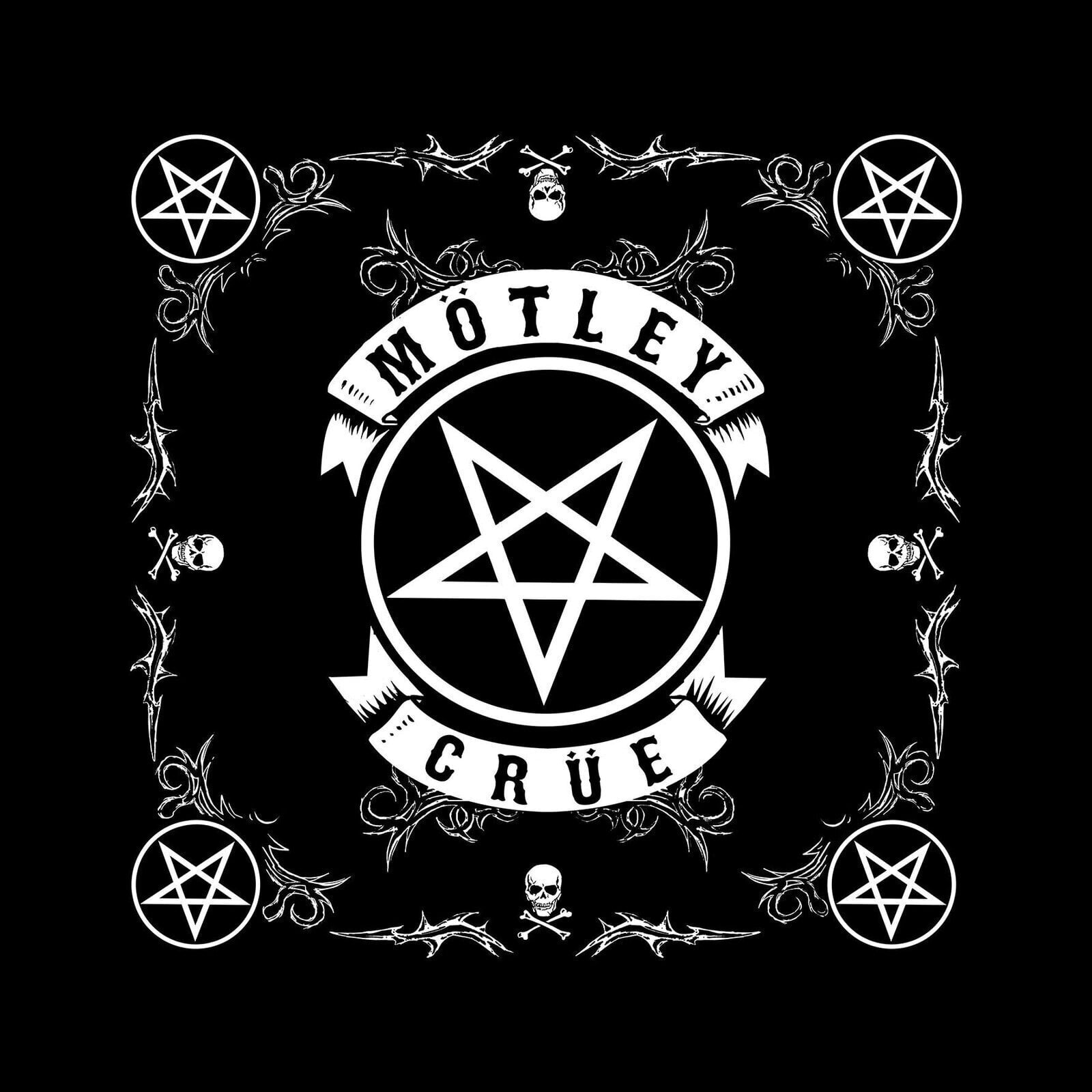 Skjerf Mötley Crüe Skjerf Pentagram Black