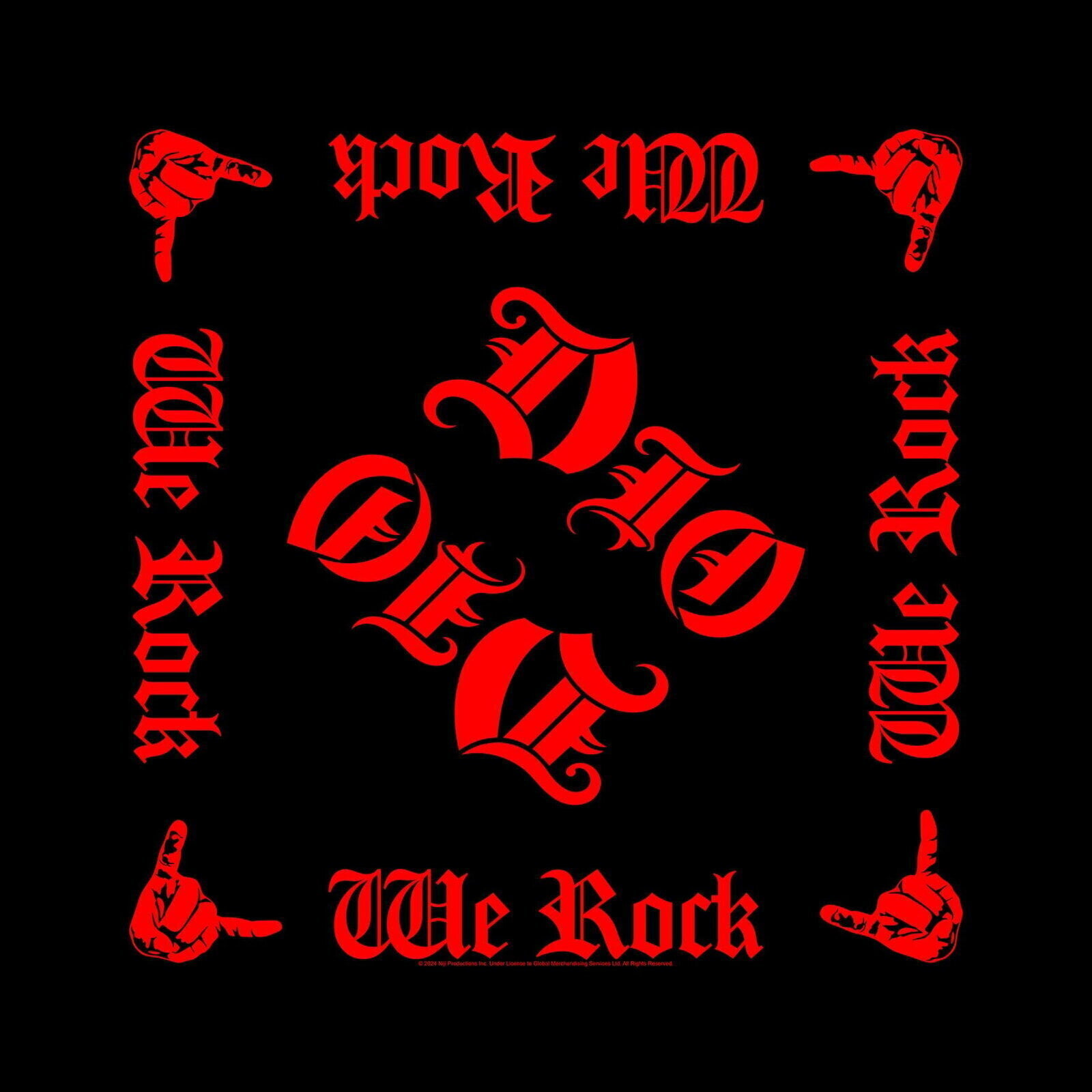 Skjerf Dio Skjerf We Rock Black