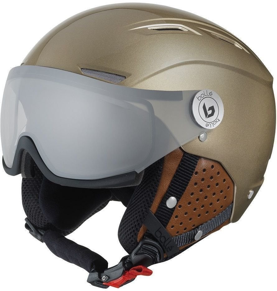 Lyžařská helma Bollé Backline Visor Premium Shiny Gold/Cognac M (56-58 cm) Lyžařská helma