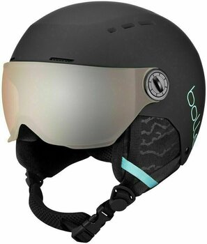 Cască schi Bollé Quiz Visor Junior Ski Helmet Matte Black/Blue S (52-55 cm) Cască schi - 1
