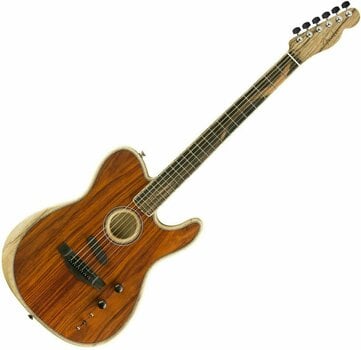 Guitarra eletroacústica especial Fender American Acoustasonic Telecaster Cocobolo - 1