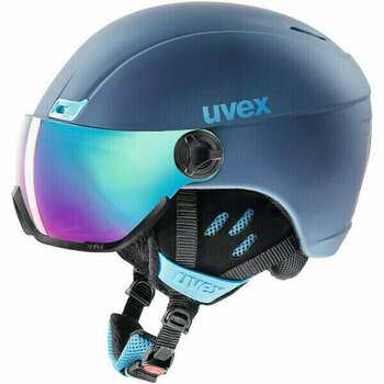 Ski Helmet UVEX Hlmt 400 Visor Style Navy Blue Mat 58-61 cm Ski Helmet - 1