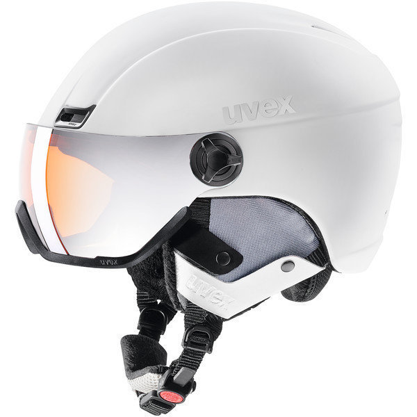 Ski Helmet UVEX Hlmt 400 Visor Style White Matt 58-61 cm Ski Helmet