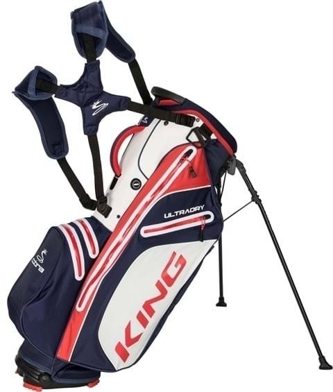 Чантa за голф Cobra Golf King UltraDry Peacoat/High Risk Red/Bright White Stand Bag