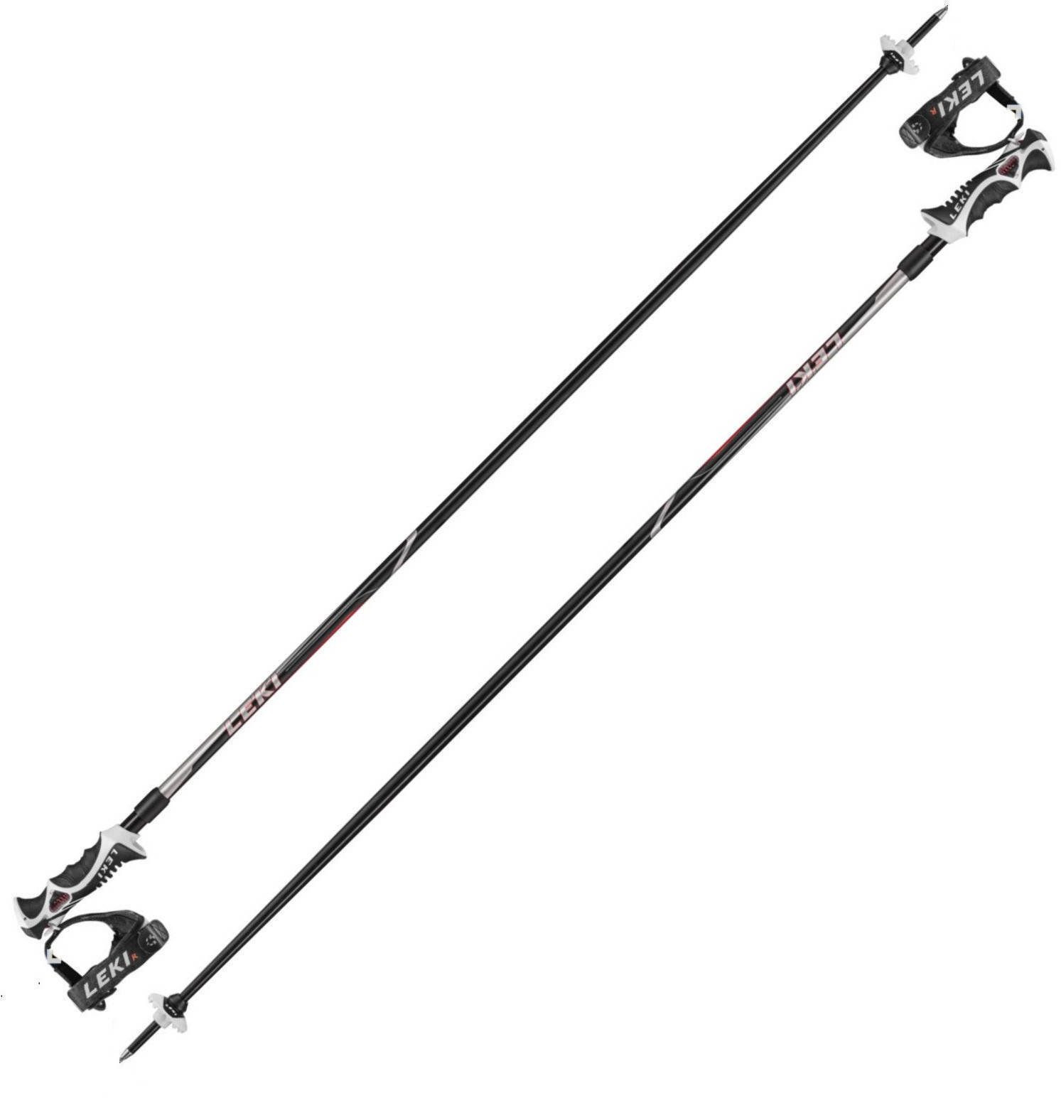 Ski Poles Leki Hot Shot S Black/Lightgrey/Red 120 cm Ski Poles