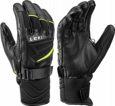 Ski Gloves Leki Griffin S Black/Yellow 10 Ski Gloves - 1