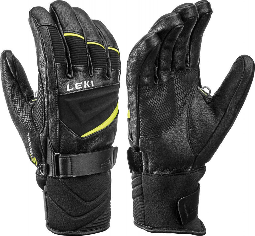 Ski-handschoenen Leki Griffin S Black/Yellow 8,5 Ski-handschoenen