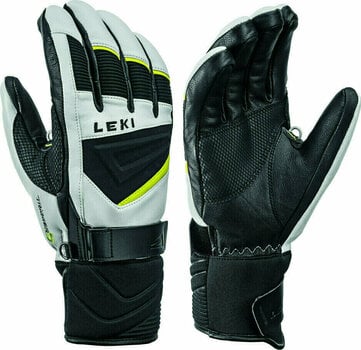 Smučarske rokavice Leki Griffin S White/Black/Lime 10,5 Smučarske rokavice - 1