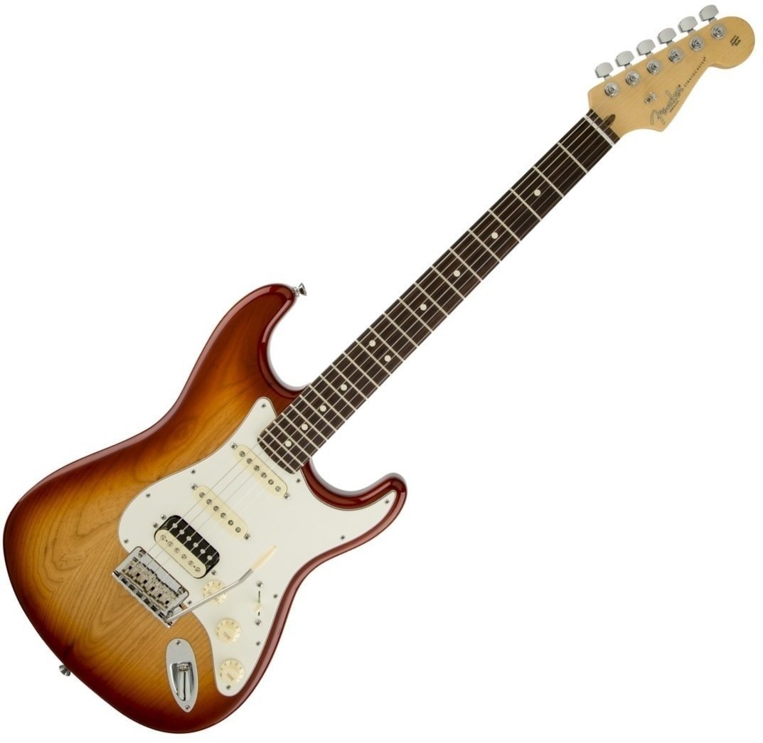 Elektrische gitaar Fender American Standard Strat HSS Shawbucker RW Sienna Sunburst