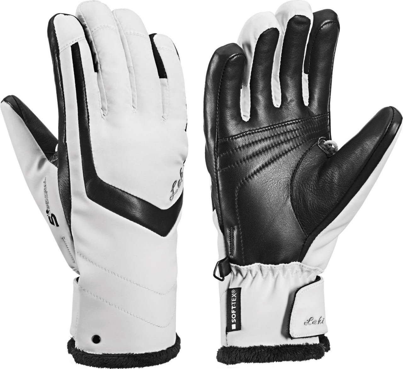 Ski-handschoenen Leki Stella S White/Black 6,5 Ski-handschoenen