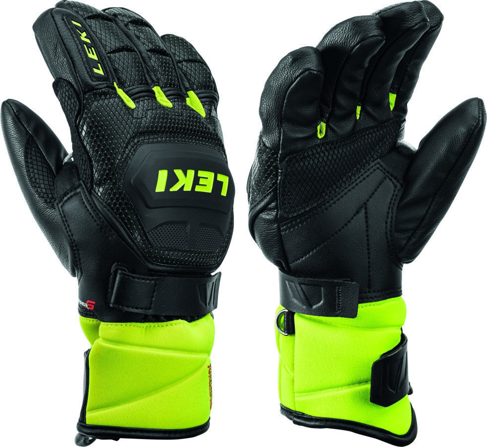 Ski-handschoenen Leki Worldcup Race S Junior Black/Ice Lemon 8 Ski-handschoenen