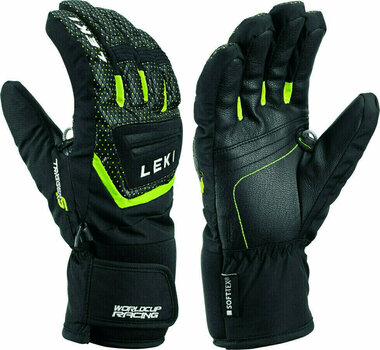 Ski Gloves Leki Worldcup S Junior Black/Ice Lemon 8 Ski Gloves - 1