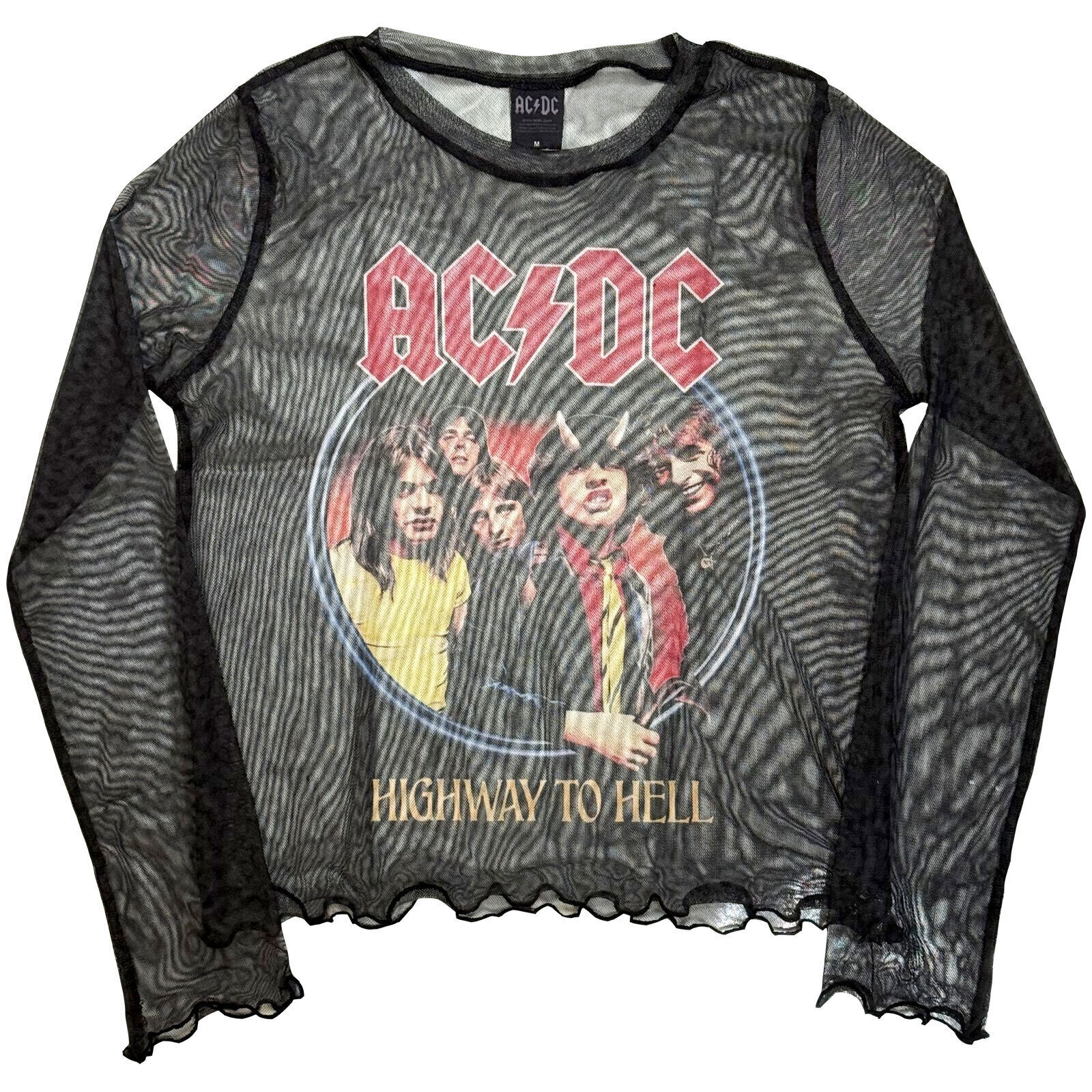 T-shirt AC/DC Highway To Hell Crop Top Black XS Femme