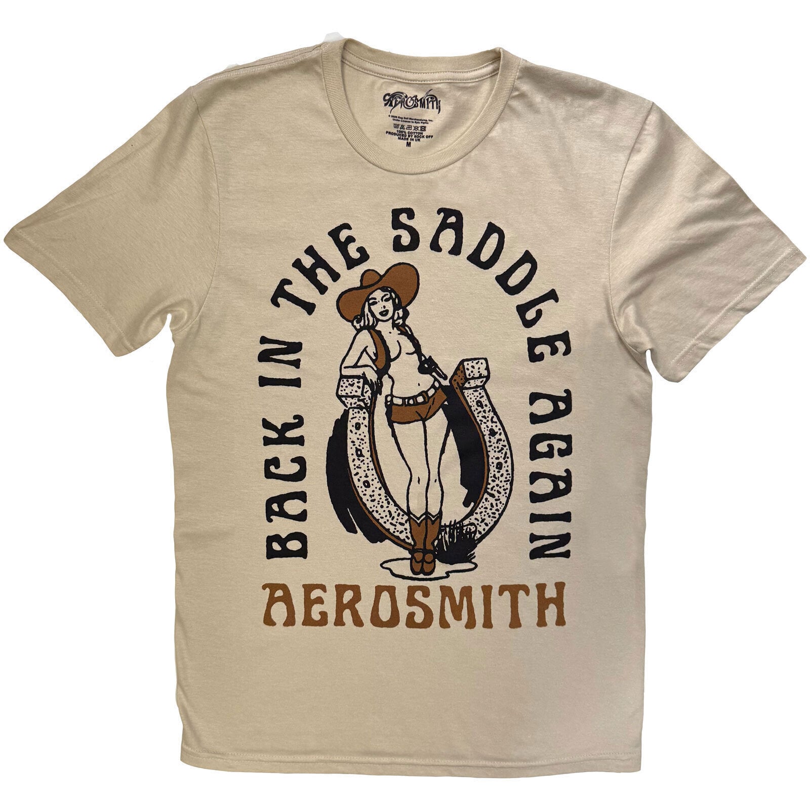 T-Shirt Aerosmith Back In The Saddle Sand L T-Shirt