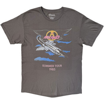 T-shirt Aerosmith Summer Tour '85 (Back Print) T-shirt à manches courtes Charcoal Grey S - 1