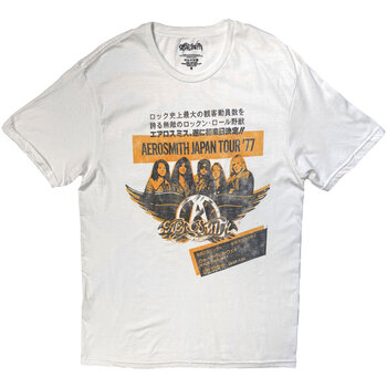 T-särk Aerosmith Japan Tour '77 White S T-särk - 1