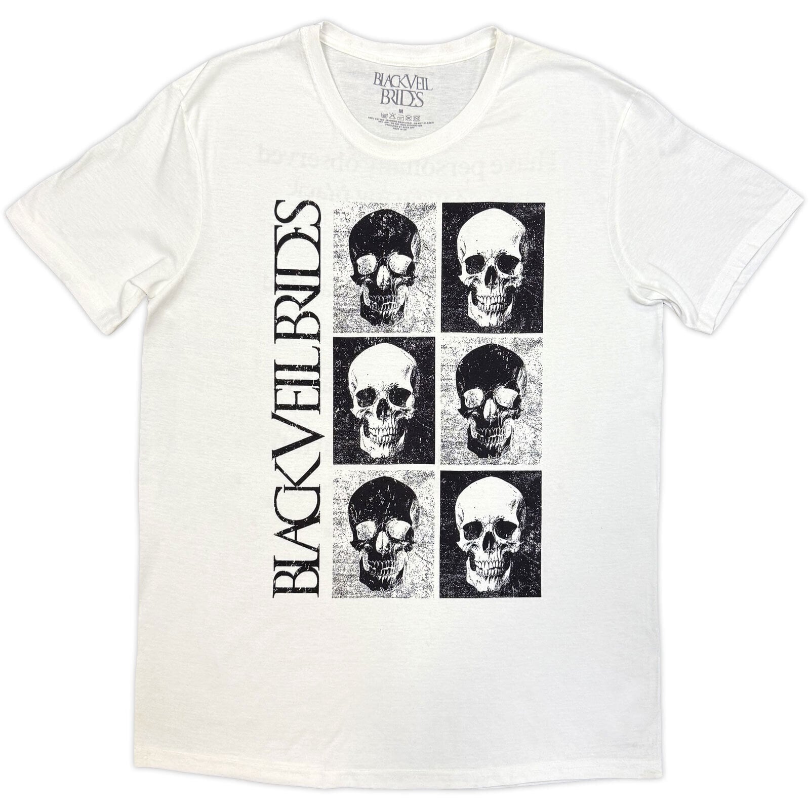 Košulja Black Veil Brides Skulls (Back Print) White L Košulja