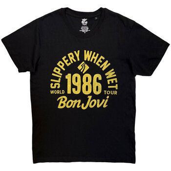 T-Shirt Bon Jovi 1986 World Tour Black M T-Shirt - 1