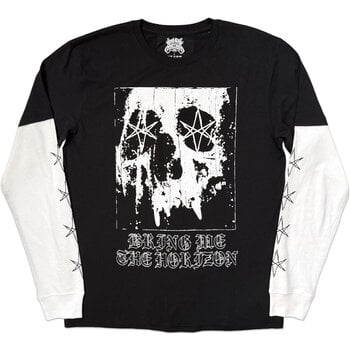 T-shirt Bring Me The Horizon Oversized Skull (Sleeve Print) T-shirt à manches longues Black & White XL - 1