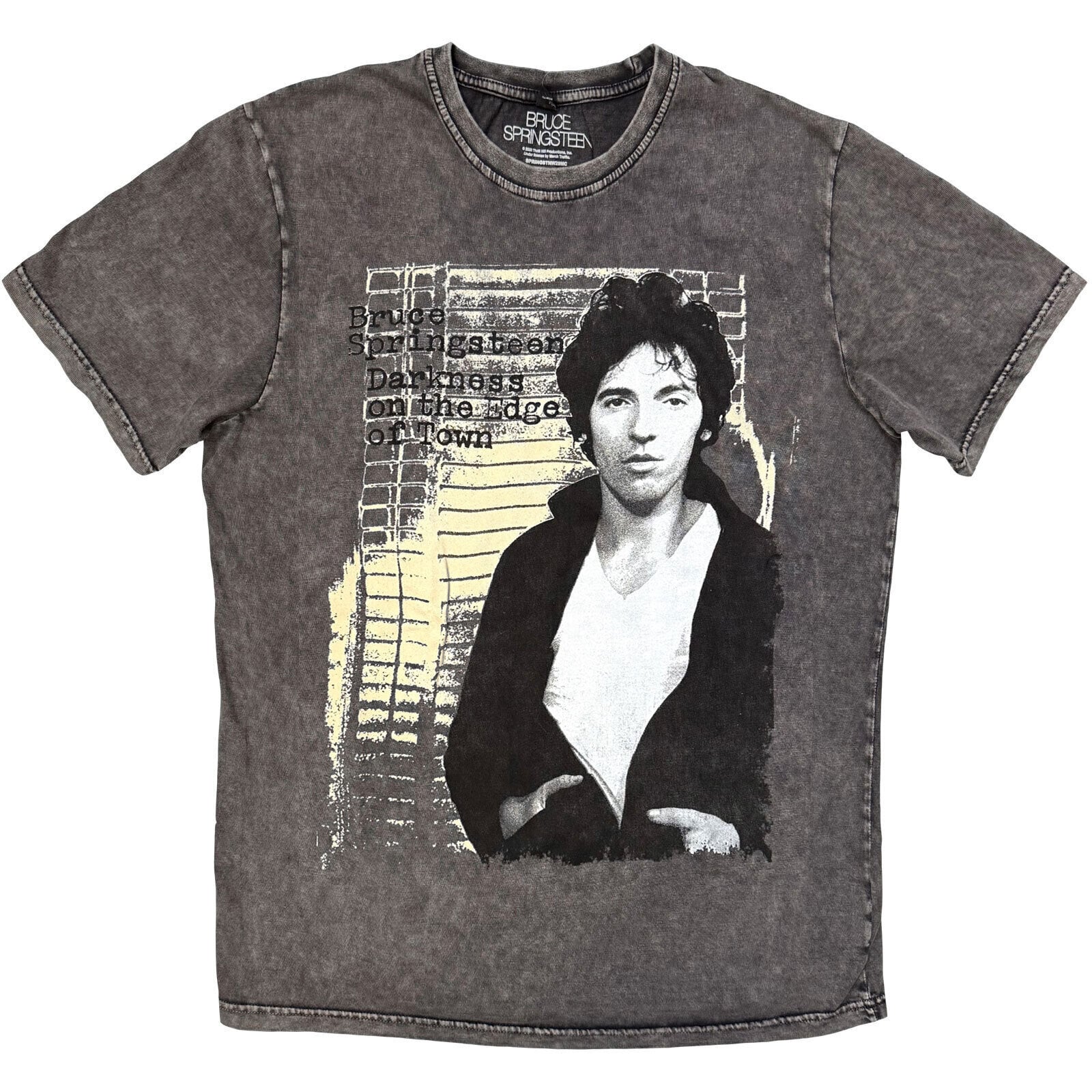 Tricou Bruce Springsteen Darkness on the Edge of Town Gri cărbune M Tricou