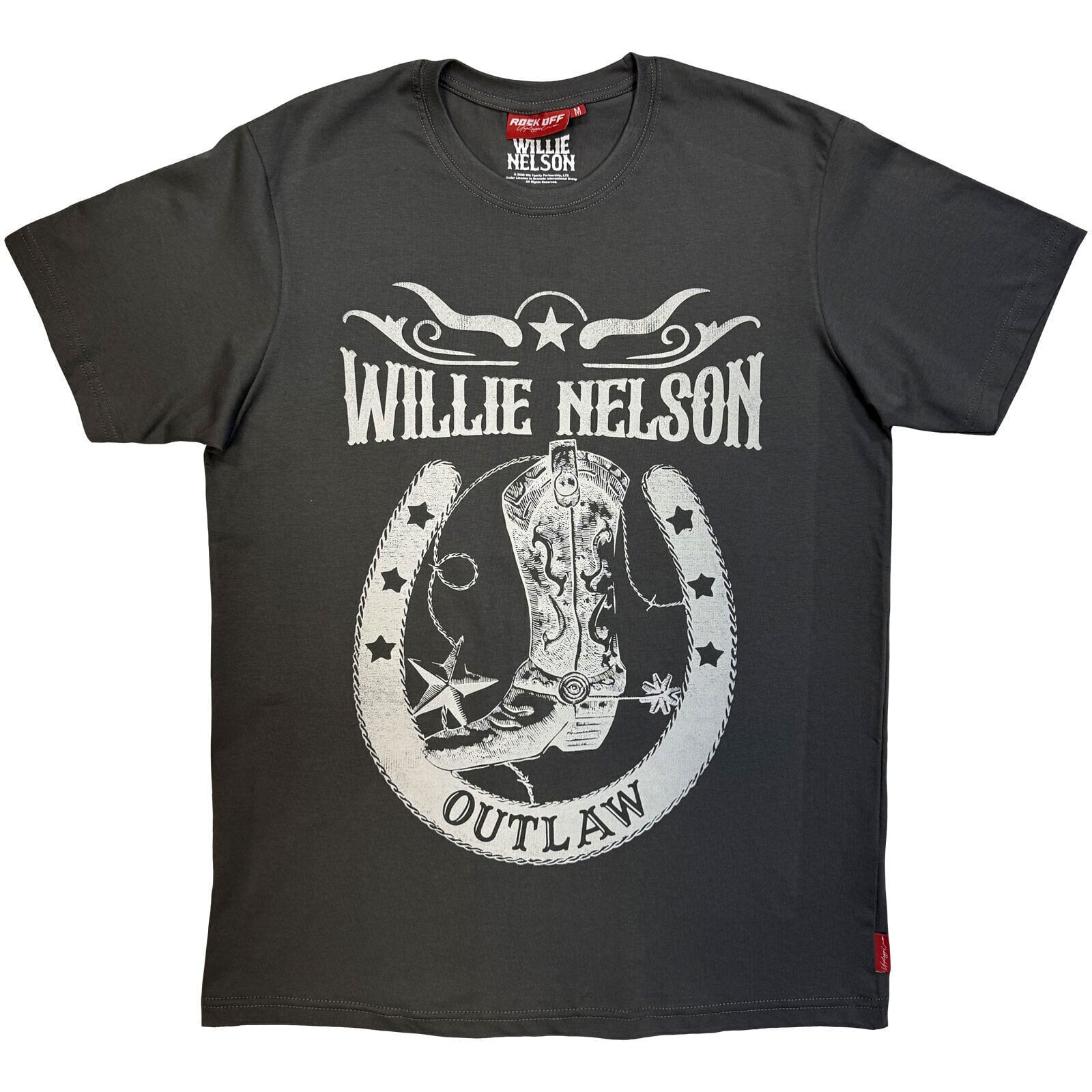 T-särk Willie Nelson Outlaw Charcoal Grey S T-särk