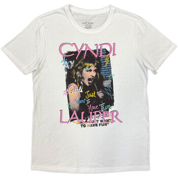 Tricou Cyndi Lauper Singing White M Tricou - 1