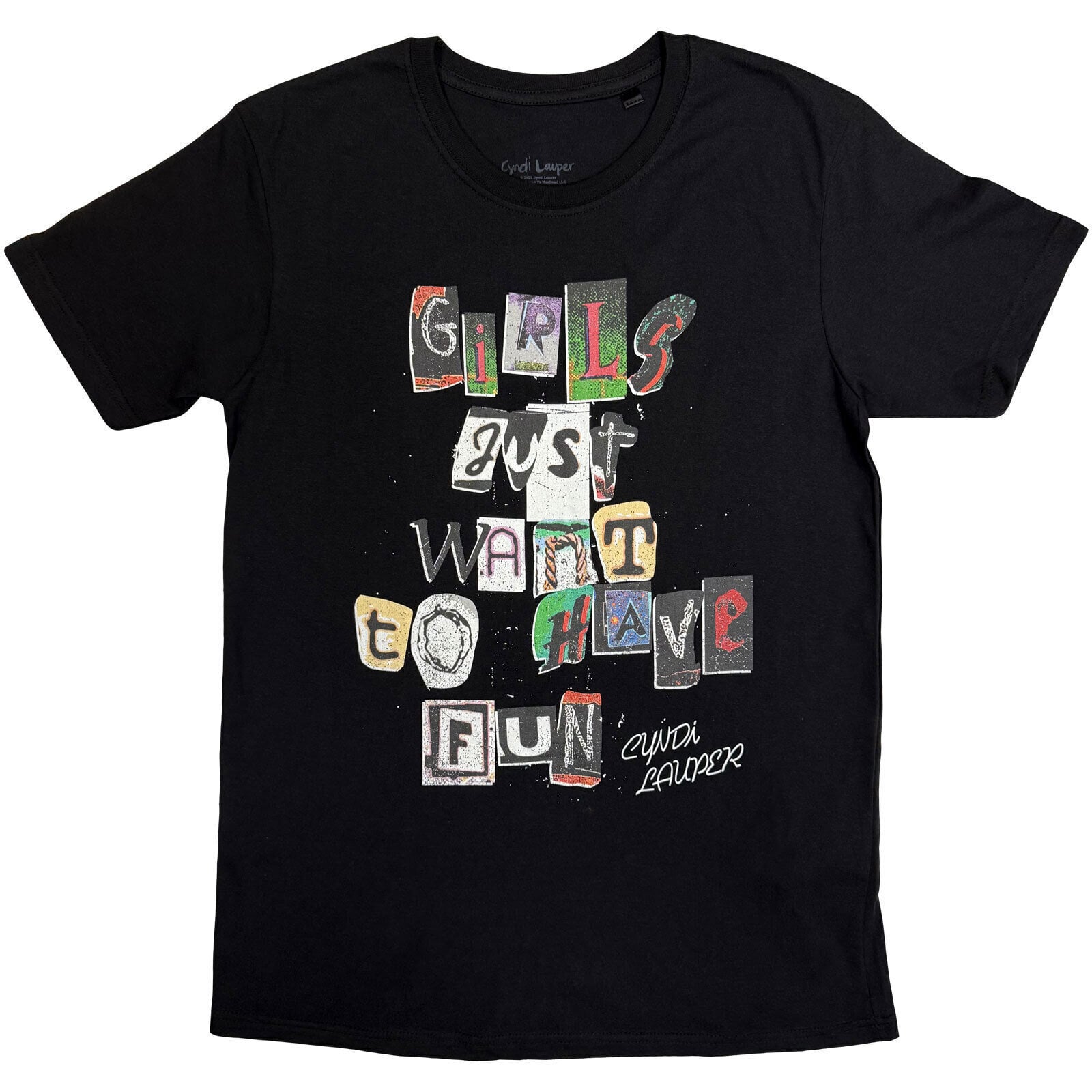 T-särk Cyndi Lauper GJWTHF Cut Outs Black 2XL T-särk