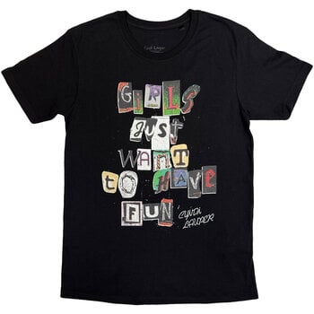T-särk Cyndi Lauper GJWTHF Cut Outs Black 2XL T-särk - 1
