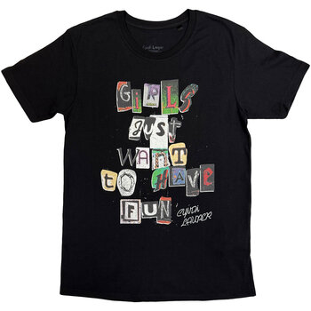 Maglietta Cyndi Lauper GJWTHF Cut Outs Black XL Maglietta - 1