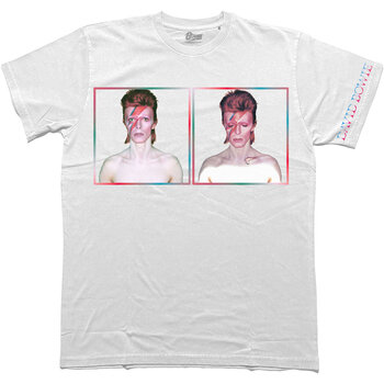 Košulja David Bowie Aladdin Sane Photos (Back & Sleeve Print) White S Košulja - 1