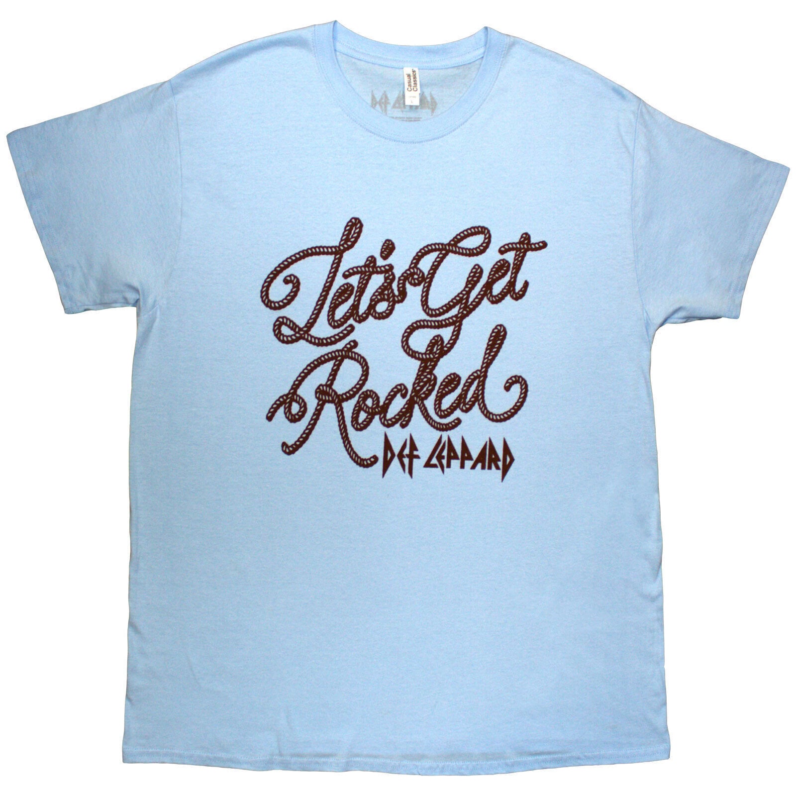T-shirt Def Leppard Rocked Rope Light Blue S T-shirt