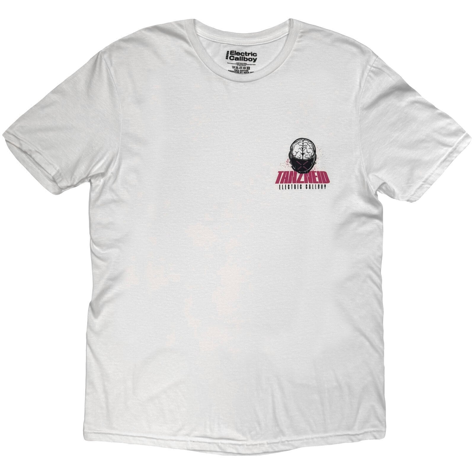 Skjorta Electric Callboy Tanzneid Robot (Back Print) White XL Skjorta