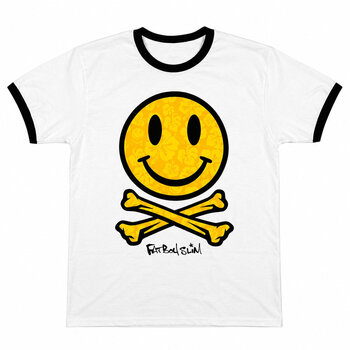 T-särk Fatboy Slim Hawaiian Happy Face (Back Print) White S T-särk - 1