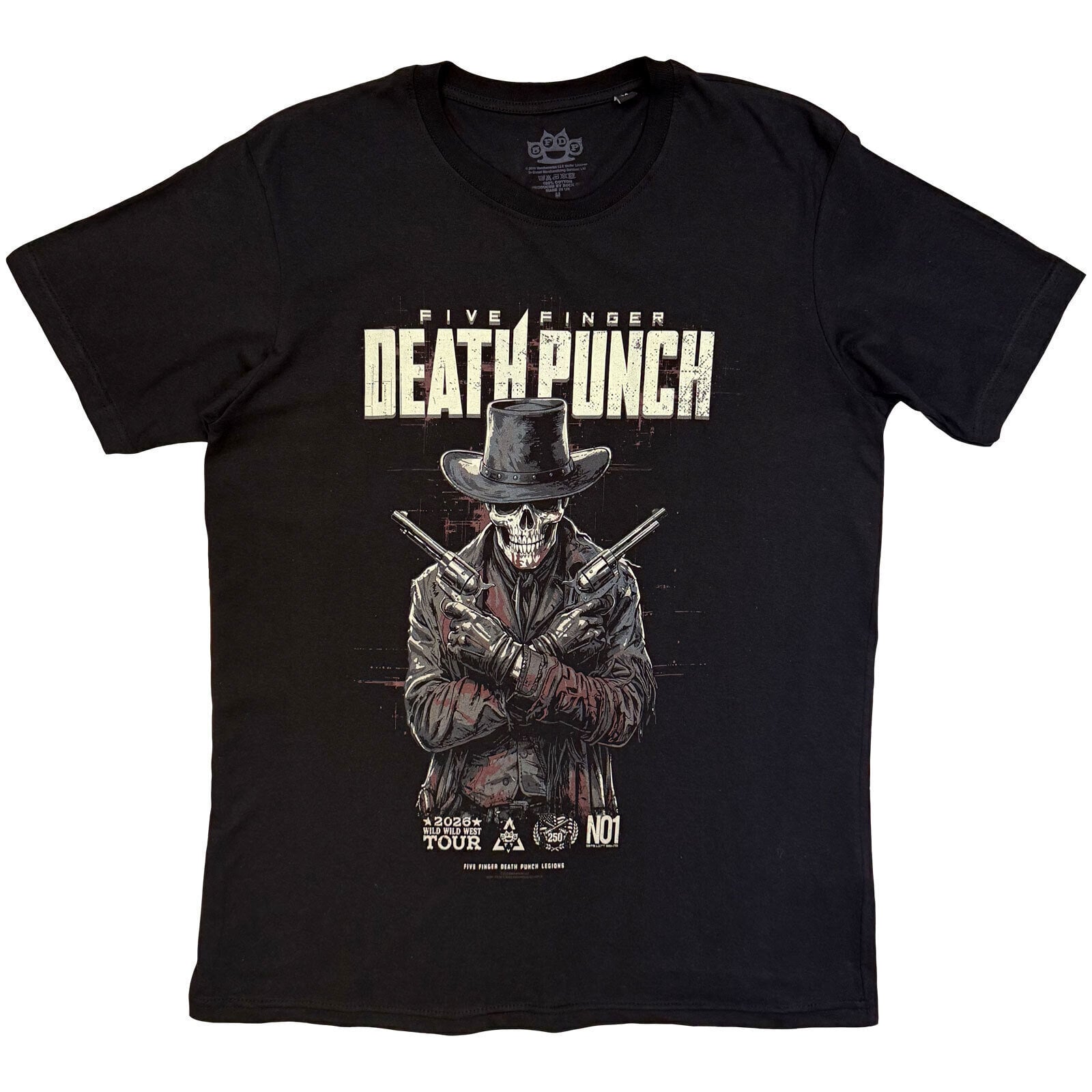 Πουκάμισο Five Finger Death Punch Crossed Pistols Full Colour Black S Πουκάμισο