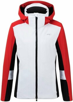 Ski Jacket Kjus Laina White/Fiery Red 38 - 1