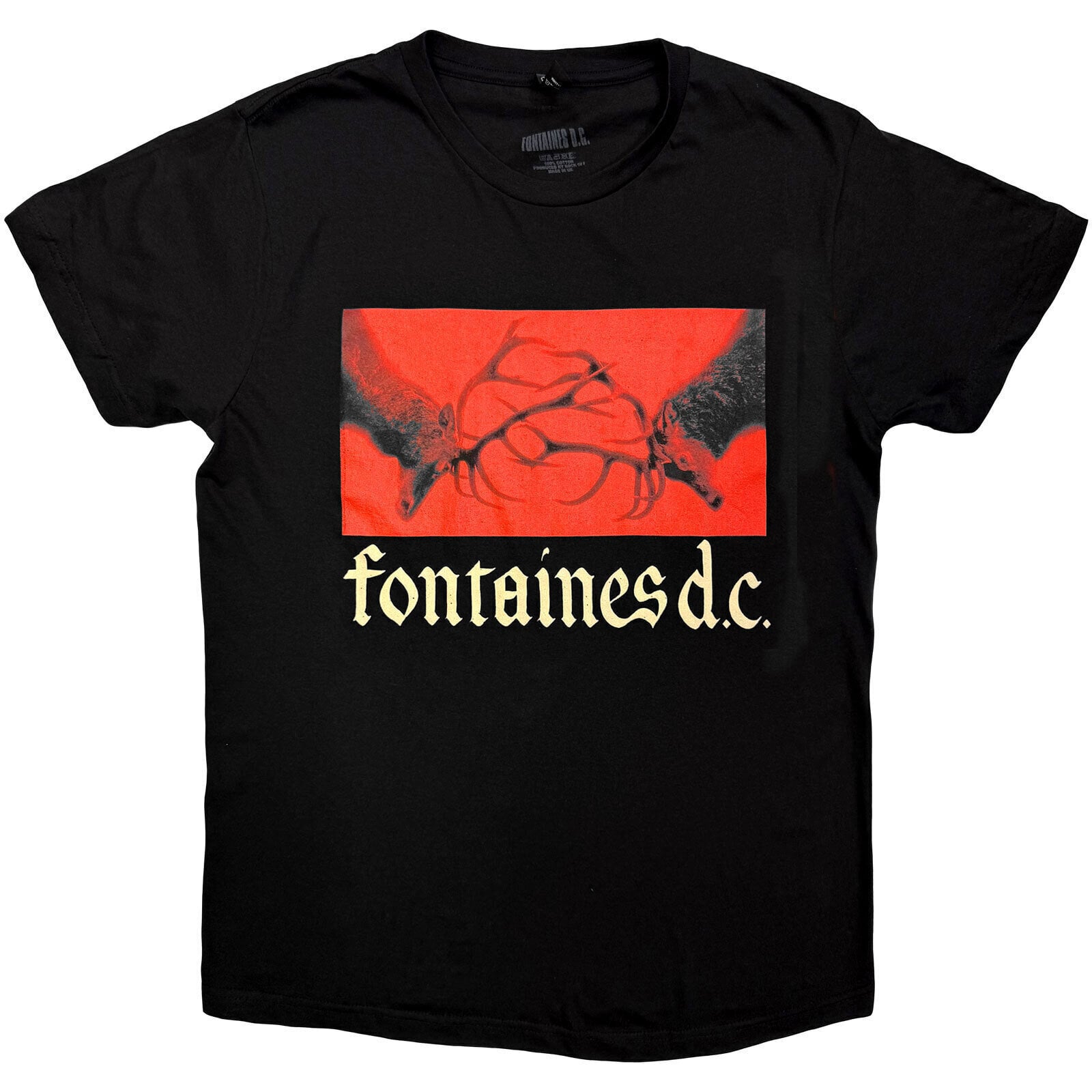 Tricou Fontaines D.C. Clashing Stags Black 2XL Tricou