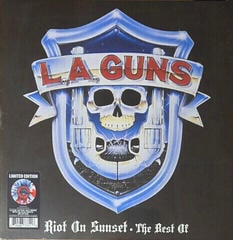 Vinyl Record L.A. Guns - Riot On Sunset - The Best Of (Black/Clear/Red/White Haze Splatter Coloured) (LP)