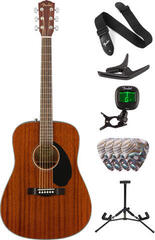 Fender CD-60S Dreadnought WN All-Mahogany Deluxe SET