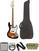 4-string Bassguitar Fender Squier Affinity Series Jazz Bass LR Brown Sunburst Deluxe SET Brown Sunburst