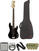 4-string Bassguitar Fender Squier Affinity Series Precision Bass PJ IL Black Deluxe SET Black