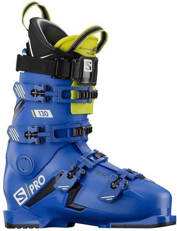 Botas de esqui alpino Salomon S/PRO 130 Black/Race Blue/Acid Green 26/26,5 Botas de esqui alpino