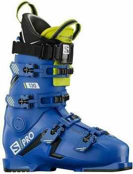 Botas de esqui alpino Salomon S/PRO 130 Black/Race Blue/Acid Green 26/26,5 Botas de esqui alpino - 1