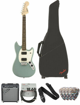 Elektrická gitara Fender Squier Bullet Mustang HH IL Sonic Grey Deluxe SET Sonic Grey - 1