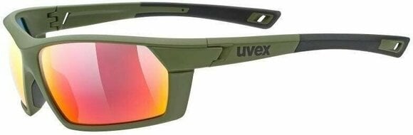 Cycling Glasses UVEX Sportstyle 225 Olive Green Mat/Mirror Red Cycling Glasses - 1