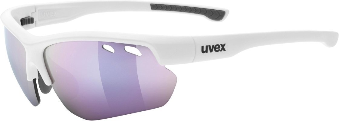 Óculos de ciclismo UVEX Sportstyle 115 White Mat/Clear/Orange/Pink Óculos de ciclismo