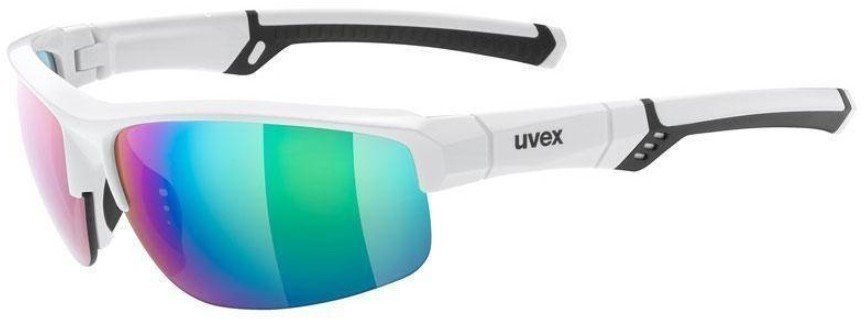 Fietsbril UVEX Sportstyle 226 White/Black/Mirror Green Fietsbril