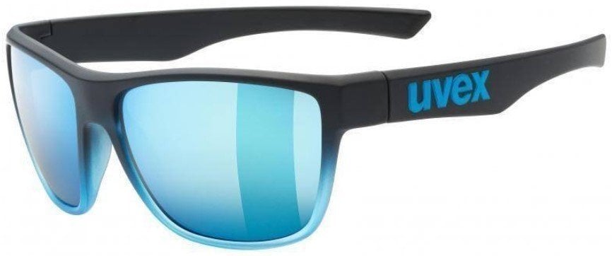Sportsbriller UVEX LGL 41 Black Blue Mat/Mirror Blue