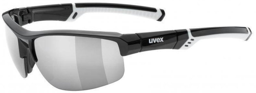 Kerékpáros szemüveg UVEX Sportstyle 226 Black/White/Litemirror Silver Kerékpáros szemüveg