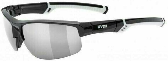 Cycling Glasses UVEX Sportstyle 226 Black/White/Litemirror Silver Cycling Glasses - 1