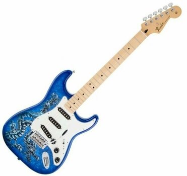 Signature Electric Guitar Fender Special Edition David Lozeau Art Strat MN Dragon